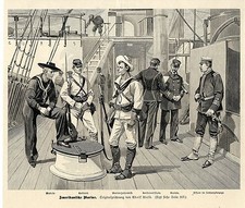 Adolf Wald ( Amerikanische Marine ) Milit&auml;rische Graphik von 1898