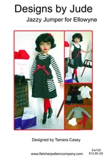 Jazzy Jumper Doll Clothes Sewing Pattern for Ellowyne Wilde , Tonner