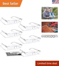 6 Pack Reading Glasses, Clear, Half Rim, Spring Loaded Hinges, 2.5 Diopters