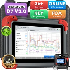 XTOOL D7 V2.0 OBD2 Diagnostic Full System Scanner Bidirectional Key Program Tool