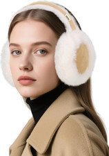 Ear Muffs for Winter Women Fuzzy Ear Warmers Foldable Cute Earmuffs
