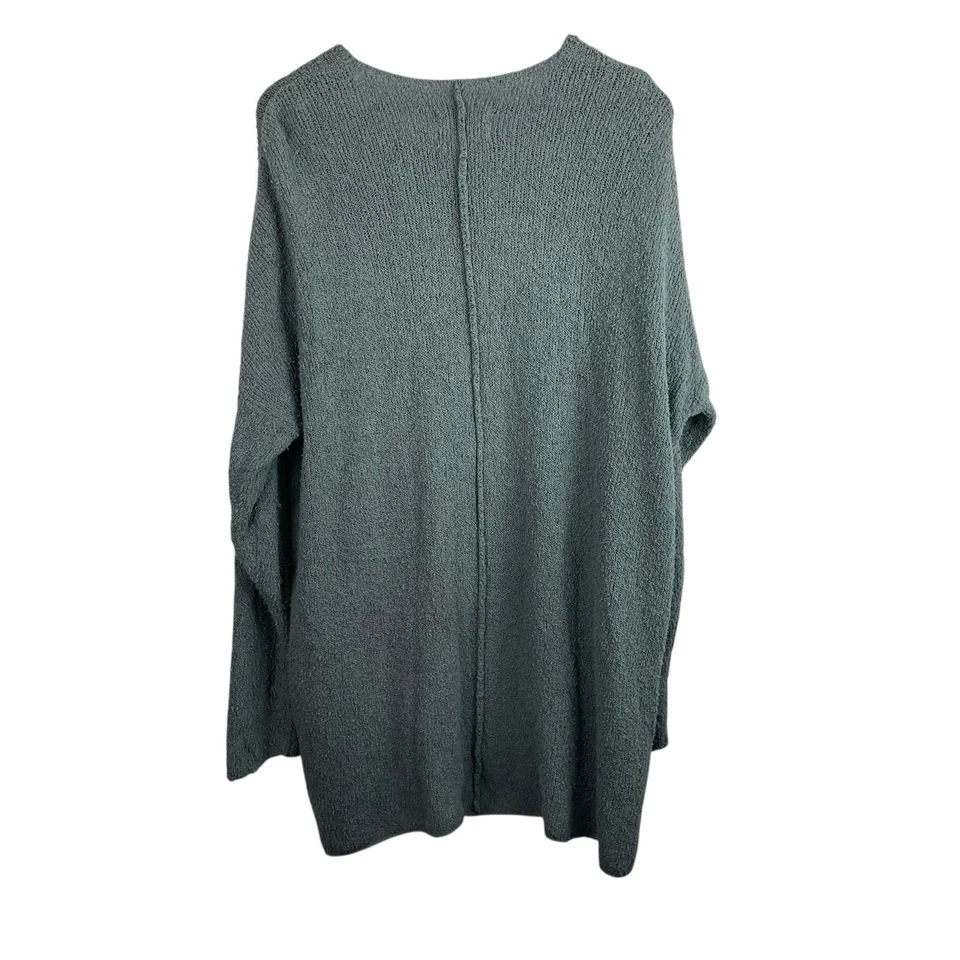 Suéter túnica de gran tamaño texturizado verde talla M/L marca lino Lagenlook  Foto 4 de 4
