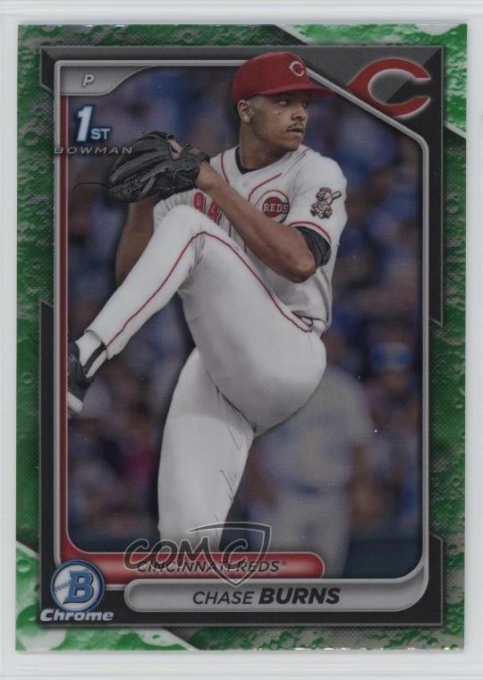 2024 Bowman Draft Chrome Lunar Glow Refractor Chase Burns #BDC-55 e6i