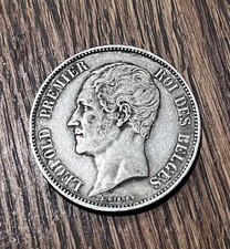 1850 Belgium - King Leopold I - 90% Silver - 5 Francs Coin - Nice Luster!