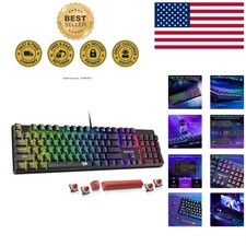 Amazing Mechanical Gaming Keyboard with 11 RGB Modes & Hot-Swappable Red Switch
