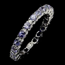 925 Sterling Silver Ring Round Tanzanite 2mm Natural Gemstone Jewelry Size 6