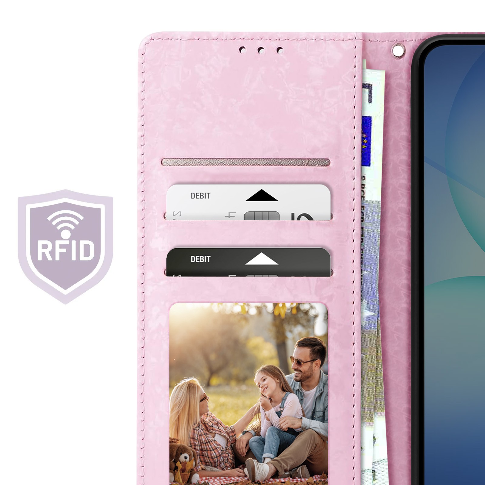Coque portefeuille Galaxy A17 Avizar anti-chute pour sécuriser vos cartes