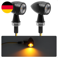 evermotor Mini LED Motorrad Blinker Universal 12V, E GeprüFt, Amber 2 StüCk