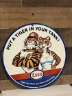 Hi Gloss Put Esso Tiger In Tank Gasoline Vintage  Style Metal Sign