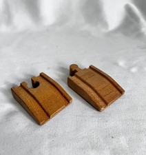 Thomas  Friends Wooden Railway Train Male  Female Ramp Tracks Pieces GUC 2 Pcs