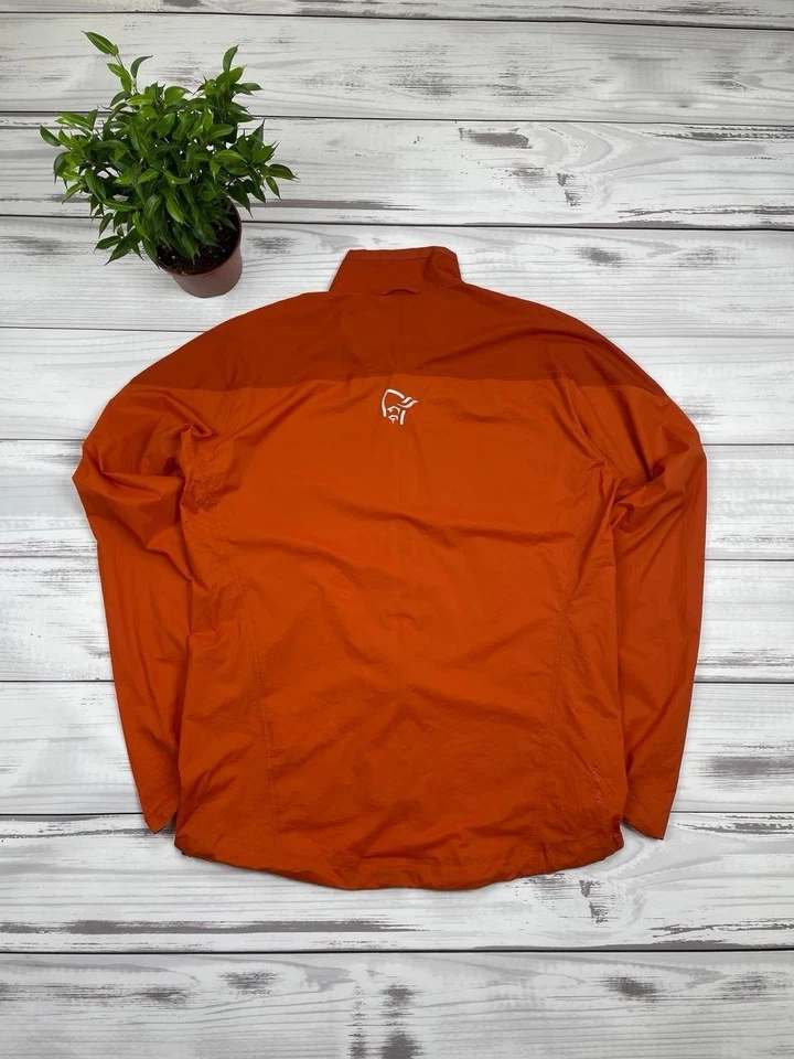 Mens Norrona Jacket Medium Orange Outdoor Style Tire Tex - Image 4 of 4