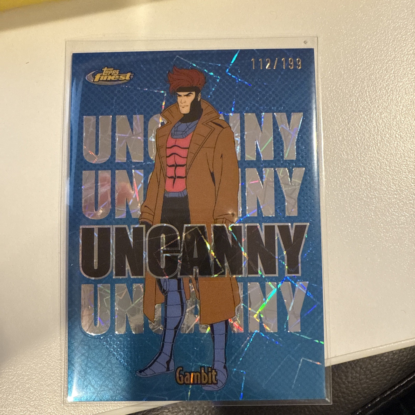 2025 Topps Finest X-men 97 Gambit Uncanny #92 /199 Laser Refractor
