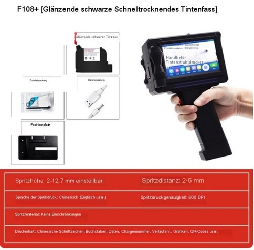 Impresora de inyección de tinta portátil inteligente, pistola de inyección de tinta digital pequeña - Imagen 13 de 19