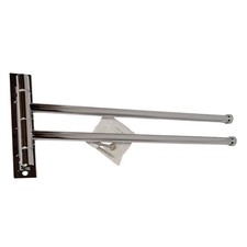 Signature Hardware 296082 Solid Brass Double Swing Towel Bar - Polished Chrome 
