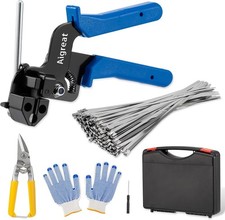 Metal Zip Ties Tool Set Cable Tie Gun Kit With 100pcs Stainless Steel Wire Ties