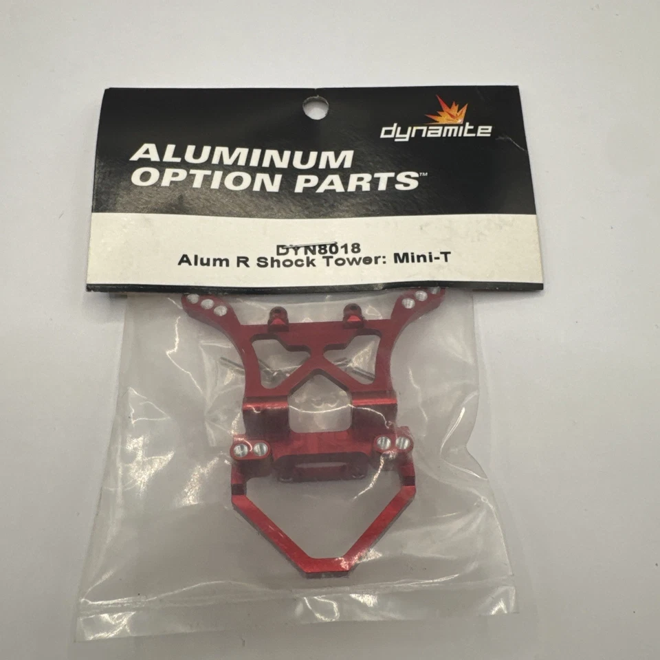 Dynamite DYN8018 Red Aluminum Rear Shock Tower - Losi Mini-T 1.0 Vintage RC NOS - Image 2 of 4