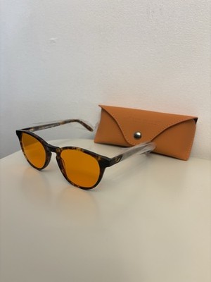 THL SLEEP Blue Light Blocking Glasses Orange Lens Round Tortoise Frame Gaming TV