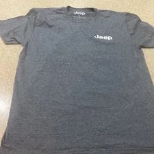 Jeep Red White And Blue Patriotic Front and Back Print T-Shirt Grey XL