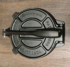 Victoria Cast Iron Tortilla Press, and Roti Maker, Made in 8", Black