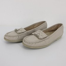 SAS Softie Women's Bone Cream Leather Tassel Loafers Shoes 8.5 M Made in USA