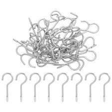 Durable Car Seat Installation Hooks Metal Silver 100Pcs Car Cover Fixing Clips