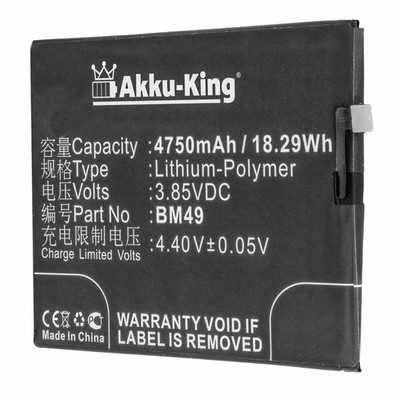 Akku-King Akku BM49 für Xiaomi Mi Max Dual SIM 2016001 2016002 2016007 Battery
