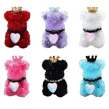 6 PCS Rhinestone Focal Beads for Pens, Glitter Sparkle Diamond Beads for Jewe...