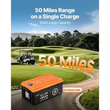 48V 105Ah Golf Cart Lithium Battery, 48 Volt Golf Cart Battery with 200A B