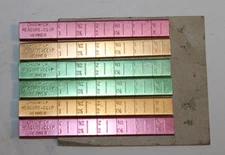 6 Vintage Sewing Dressmaking Chadwick Measure Clip Hemmers Anodized Aluminum