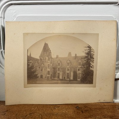 Albumen photo glued on cardboard depicting Le Perche 19th century K205