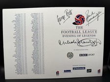 1999 Evening of Legends Menu Signed Best, Gascoigne, Macdonald BECKETT PASSED