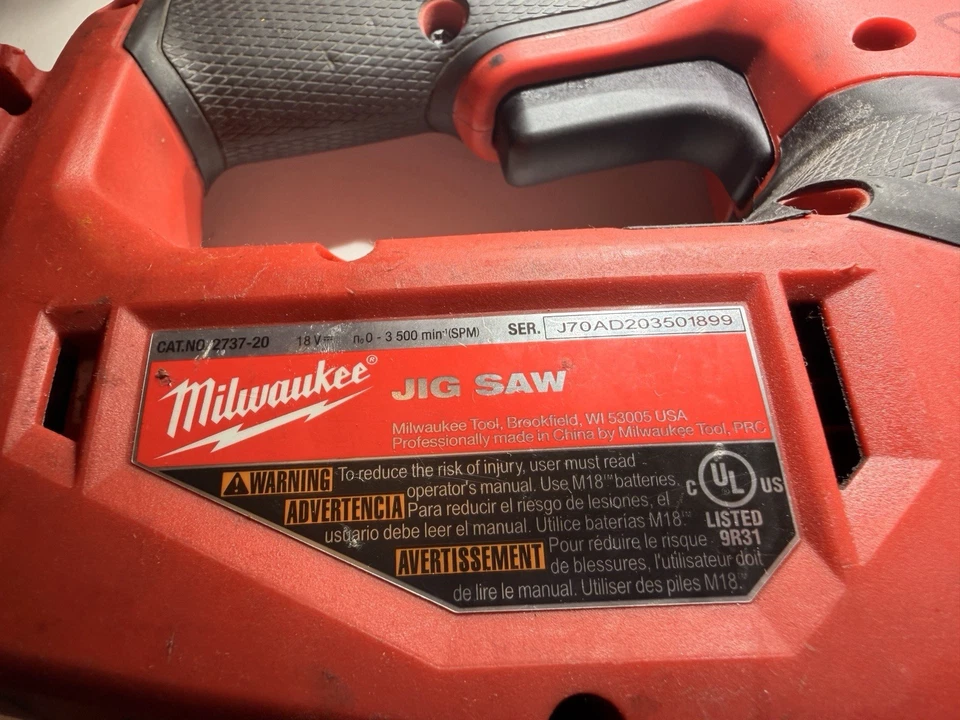 Milwaukee | 18V | D-Handle Jig Saw | 2737-20 | Tool Only | Free Shipping - Image 4 of 4