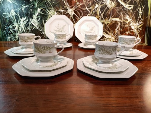 GALLO Leonardo Fougere SOMMERFARN - Kaffeeservice für 6 Personen