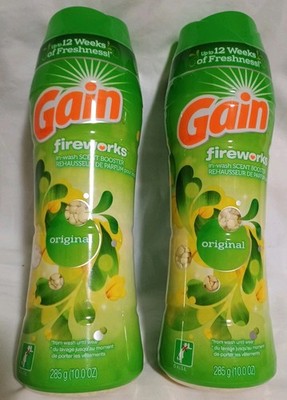 2 Pack Gain Fireworks Original In-Wash Scent Clothes Laundry Booster Beads 10oz 