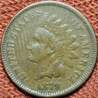 1879 Indian Head Cent 1C Bronze Coin VG/F Nice Coin