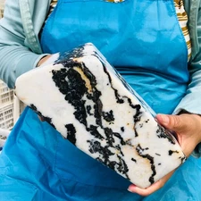 7.63LB Natural Zebra Stone Quartz Crystal Mineral Specimen Healing 1981