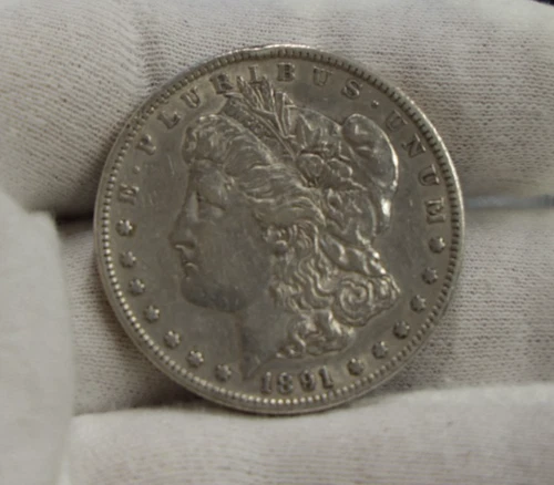 1891 S US Morgan Silver Dollar $1 XF (Cleaned)