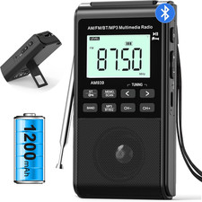 Radio AM FM Bluetooth con bater a recargable 1200 mAh radio portatil de bolsillo