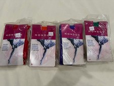 4x Lot Mondor Dance Nylon Tights Durable Resistant Youth Girls Size 2-4 New Tags