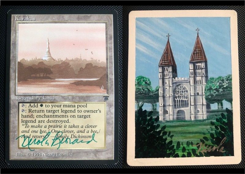MTG Legends KARAKAS Artist Proof Tabernacle of Pendral Vale art on back! WOW