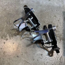 Toe clip pedal wellgo aluminum pedal silver 9/16