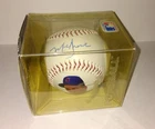 Mark Grace Signed Fotoball Cubs Logo Photo Baseball Autographed AUTO NIP