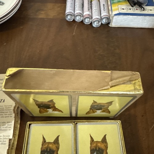Carte da gioco vintage Boxer Dog Congresso Canasta con regole ufficiali complete - Foto 8 di 12