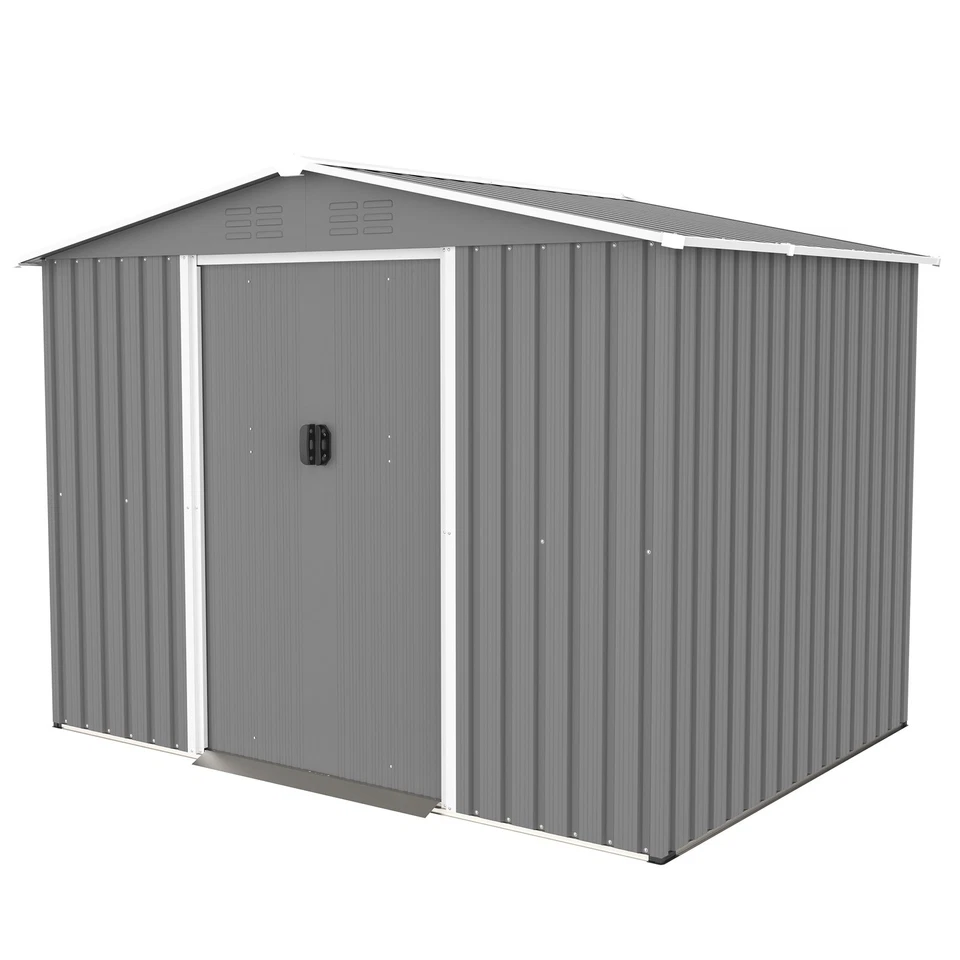 8x6 FT All Weather Outdoor Tool Storage Shed with Metal Foundation&Lockable Door - Image 2 of 4