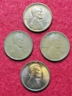 1909 VDB Lincoln Wheat 1c Cent Lot Of 4 Coins Mixed Grades & Uncirculated