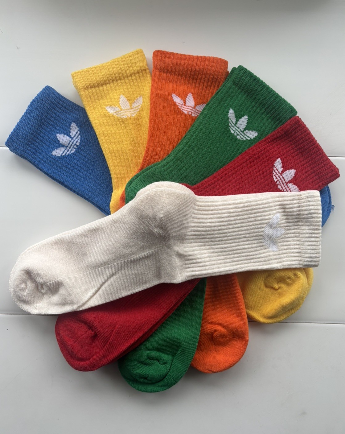 Adidas Originales 1 PAR Calcetines Acolchados Medianos 5-9 Reino Unido Hombres Mujer Regalo Regalo