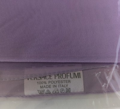 NIB Versace Profumi Vintage Lilac Medusa Logo Chiffon Scarf 15  X 63  Polyester