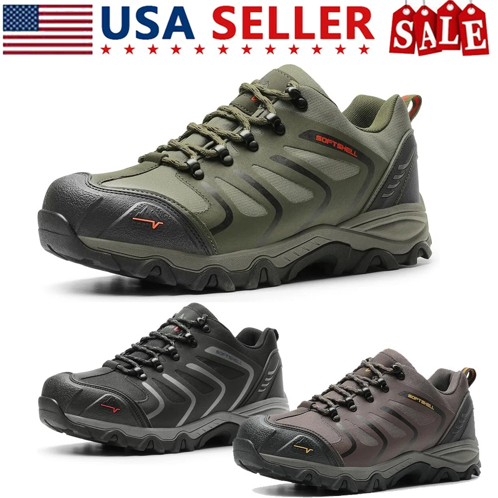 Men's Waterproof Hiking Shoes Trekking Trails Camping Outdoor Work Low Top Shoes