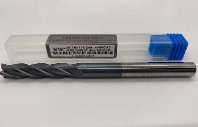 SDPTC 4 FLUTE EXTRA LONG 5/16'' (.3125) carbide end mill AlCrN coated