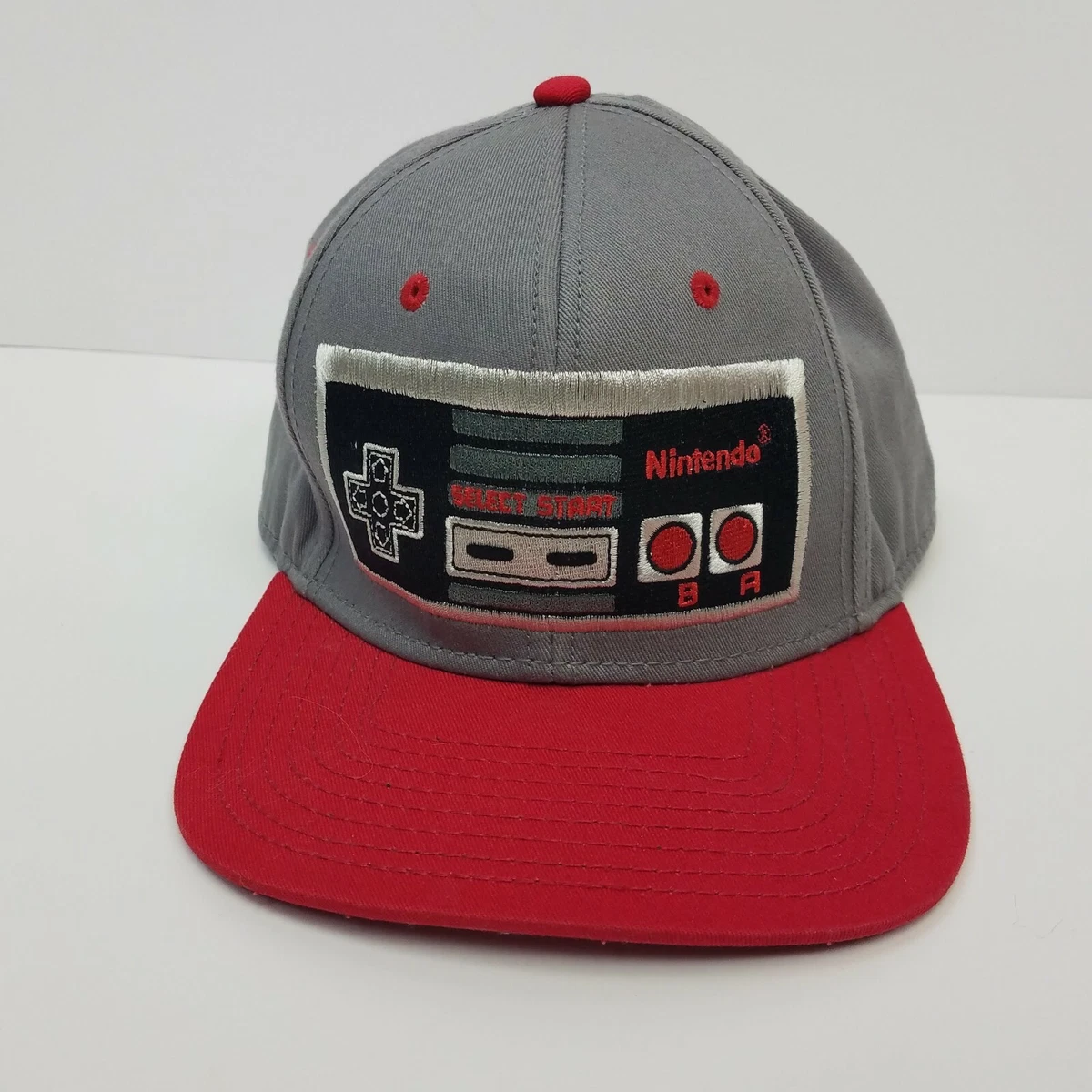 Nintendo NES Retro Video Game Controller Snapback Baseball Hat Cap One-Size  Gray